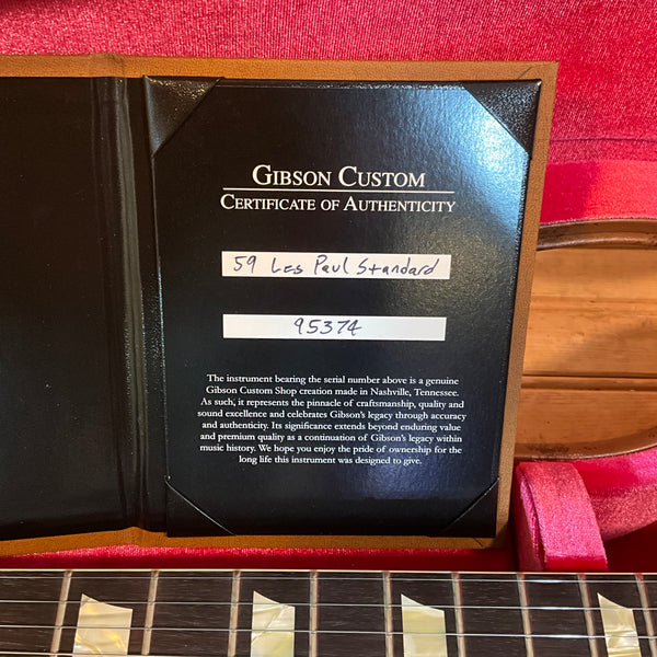 Gibson Custom M2M 59 Les Paul Standard Reissue Electric Guitar - Factory Burst