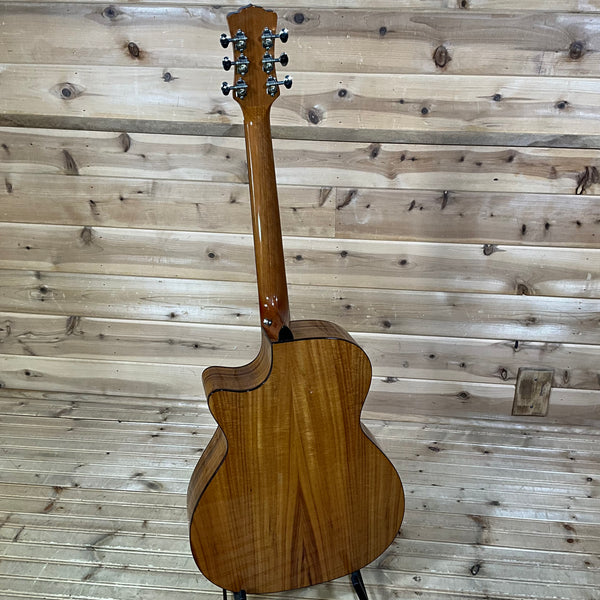 Luna Vineyard Koa Bevel Grand Auditorium Acoustic Electric Guitar - Natural
