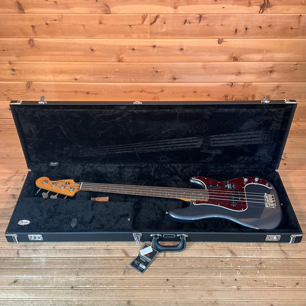Fender Vintera II Road Worn 60s Precision Electric Bass Guitar - Charcoal Frost Metallic