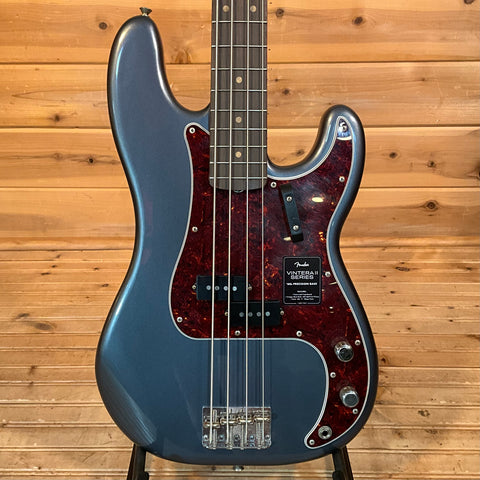 Fender Vintera II Road Worn 60s Precision Electric Bass Guitar - Charcoal Frost Metallic