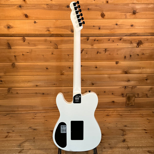 Fender Jack White Triplesonic Acoustasonic Telecaster Electric Guitar - Satin Arctic White with Black Top