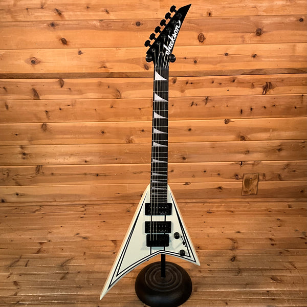 Jackson JS Series RR Minion JS1XM Electric Guitar - Snow White with Black Pin Stripes