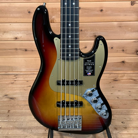 Fender American Ultra II Jazz Bass V Electric Bass Guitar - Ultraburst