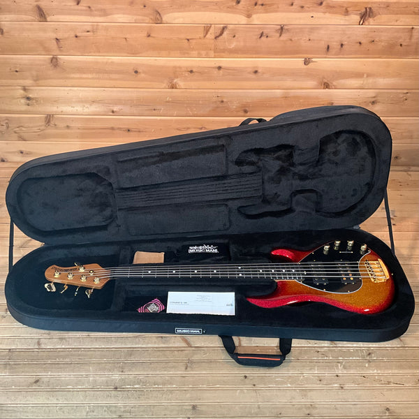 Ernie Ball Music Man StringRay 5 HH Electric Bass Guitar - Cherry Punch