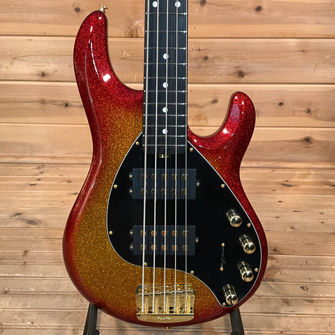 Ernie Ball Music Man StringRay 5 HH Electric Bass Guitar - Cherry Punch