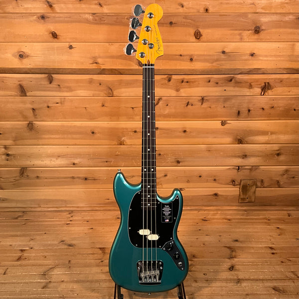 Fender American Professional Classic Mustang Electric Bass - Faded Sherwood Green Metallic
