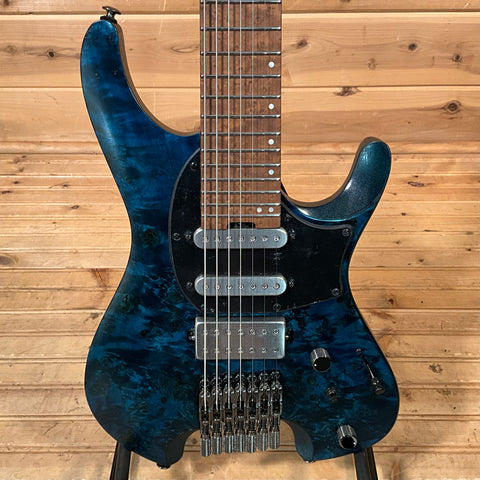 Ibanez Q547PB 7-String Electric Guitar - Cosmic Blue Low Gloss