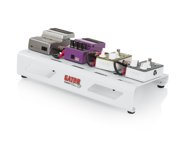 Gator GPB-LAK-WH White Aluminum Pedal Board w/ Small Carry Bag