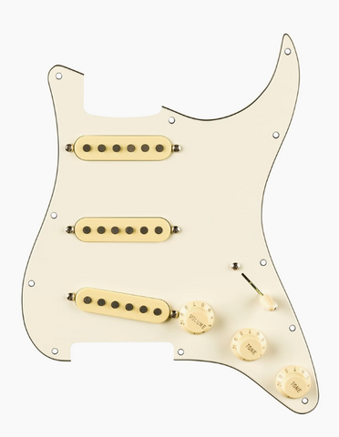Fender Pre-Wired Strat Pickguard Eric Johnson Signautre - Parchment 11 Hole PG
