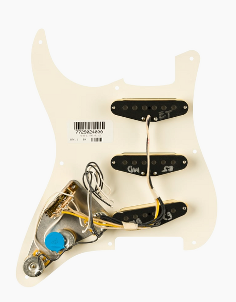 Fender Pre-Wired Eric Johnson Strat Pickguard - Parchment 8 Hole PG