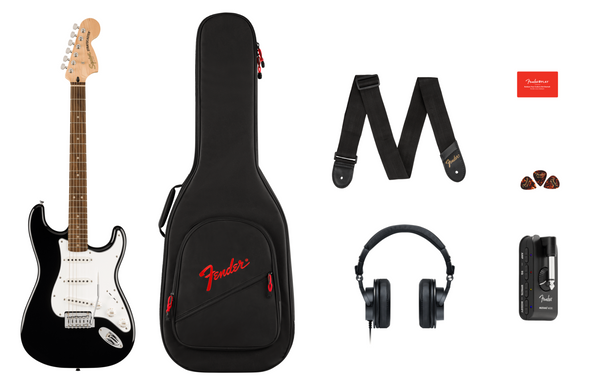 Squier Affinity Series Stratocaster Mustang Micro Pack - Black