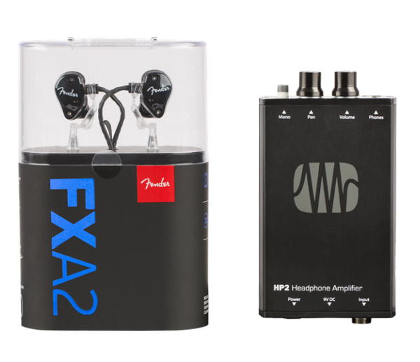 Fender MXA2 Bundle - FXA2 Pro In-Ear Monitors & Pre Sonus HP2 Headphone Amplifier