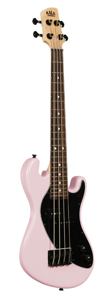 Kala Solid Body U-Bass 4-String Electric Bass Guitar - Pale Pink