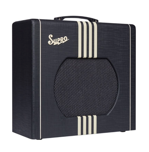 Supro Delta King 12 Combo Electric Guitar Amplifier - Black & Cream