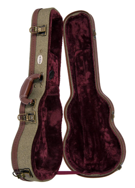 Kala Olive Tweed Archtop Tenor Ukulele Hard Case