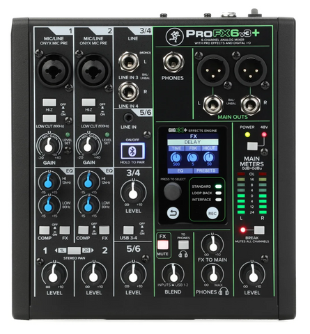 Mackie ProFX6v3+ 6-Channel Mixer