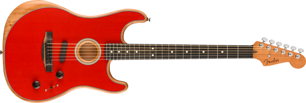 Fender American Acoustasonic Stratocaster Acoustic Electric Guitar - Dakota Red