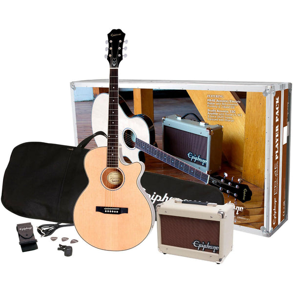 Epiphone PR-4E Acoustic Electric Player Pack with Amp - Natural