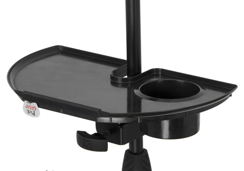 Gator Mic Stand Accessory Tray W/ Drink Holder - Black