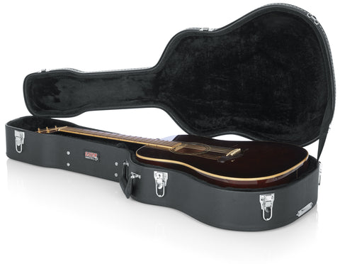 Gator Dreadnought Deluxe Guitar Wood Case -  Black