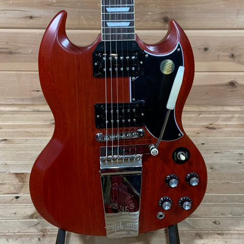 Gibson SG Standard '61 Maestro Vibrola Faded Electric Guitar - Vintage Cherry Satin
