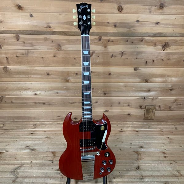 Gibson SG Standard '61 Maestro Vibrola Faded Electric Guitar - Vintage Cherry Satin
