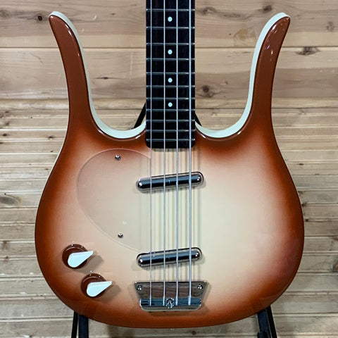 Danelectro '58 Longhorn Left Handed Bass - Copper Burst