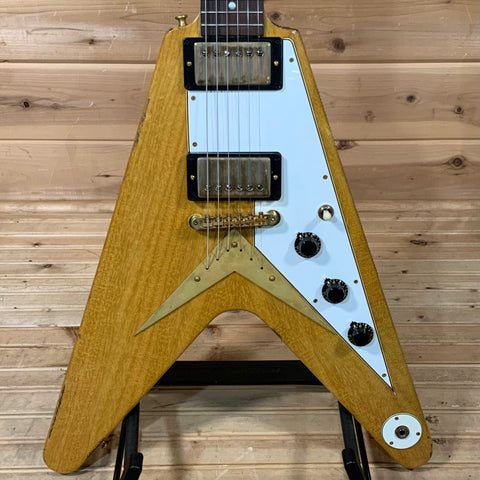 Gibson Custom 1958 Flying V Brazilian Rosewood Murphy Lab Light Aged Electric Guitars - Natural