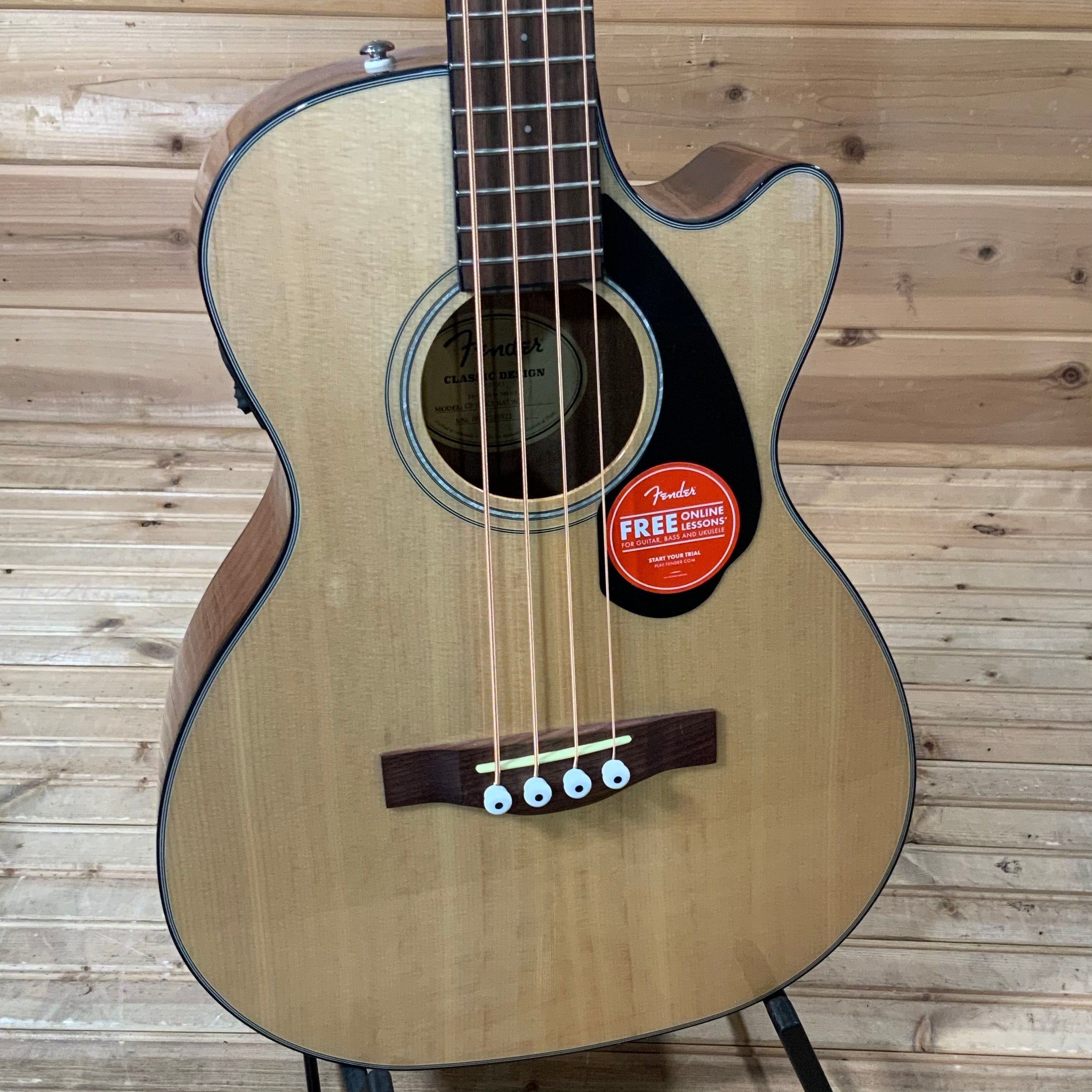 Fender CB-60SCE Acoustic Bass Natural Huber Breese Music