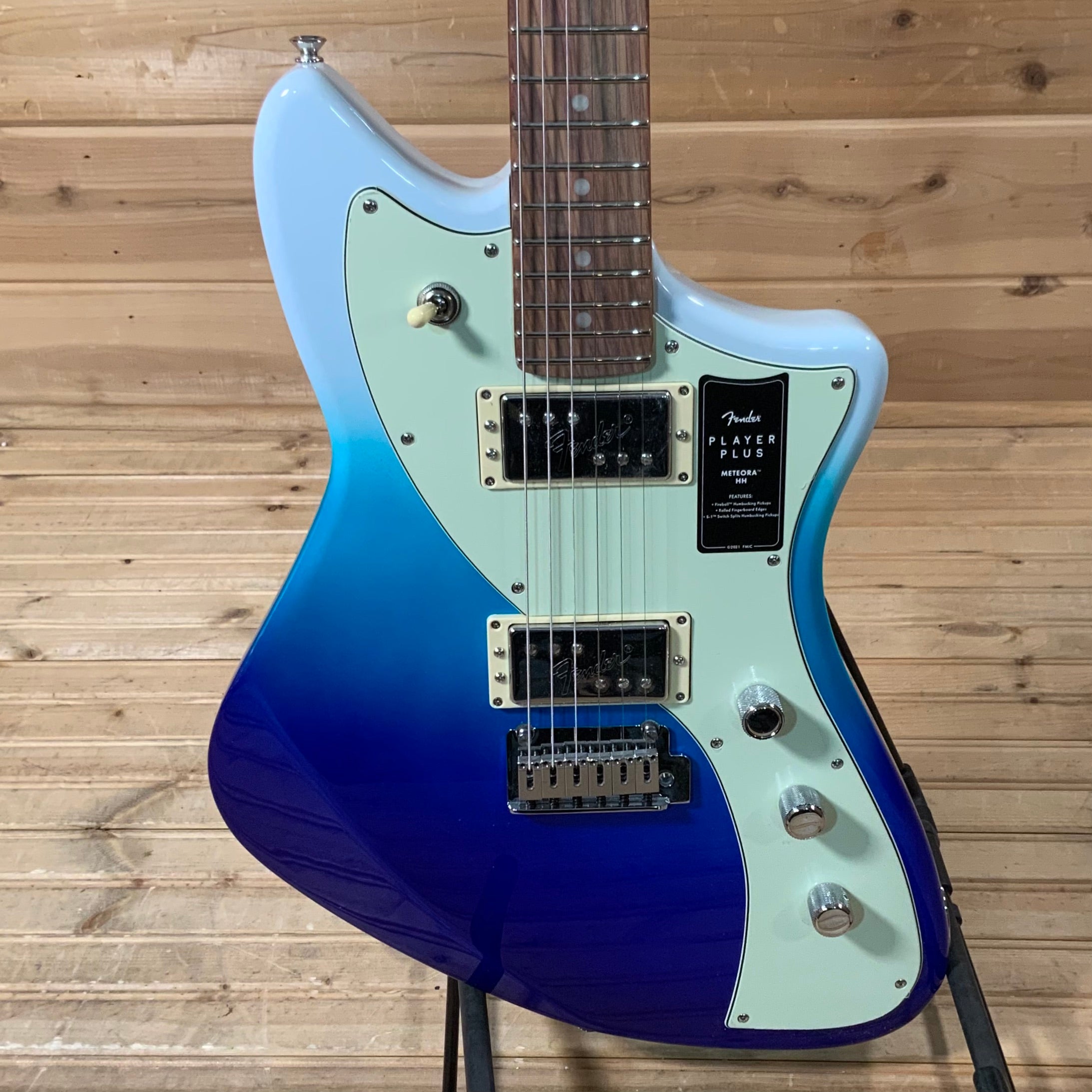 Fender Player Plus Meteora HH Electric Guitar - Belair Blue