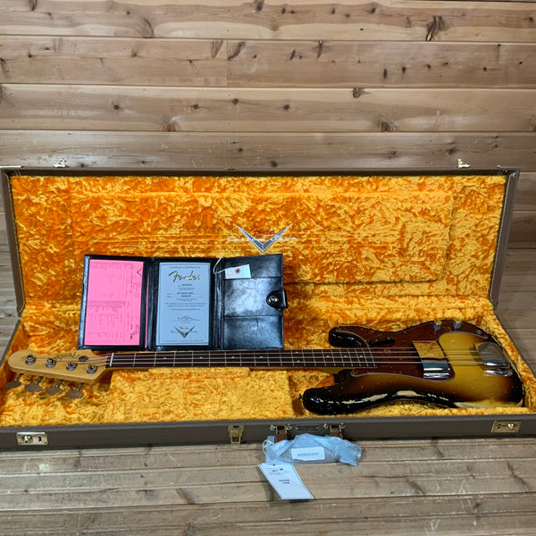 Fender Custom Shop 1962 Precision Heavy Relic Bass - 3 Tone Sunburst