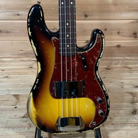 Fender Custom Shop 1962 Precision Heavy Relic Bass - 3 Tone Sunburst