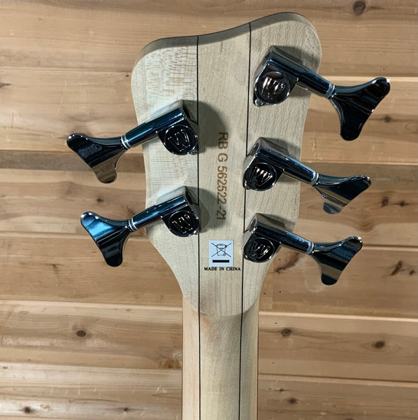 Warwick RockBass Corvette Classic 5-String Bass Guitar - Almond Sunburst Transparent High Polish