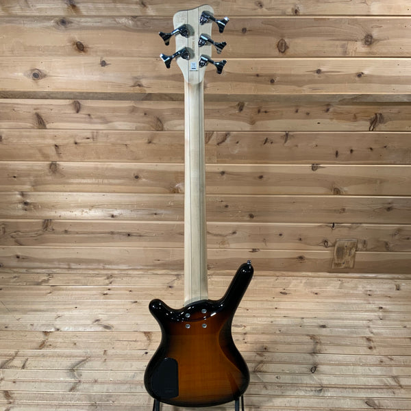 Warwick RockBass Corvette Classic 5-String Bass Guitar - Almond Sunburst Transparent High Polish