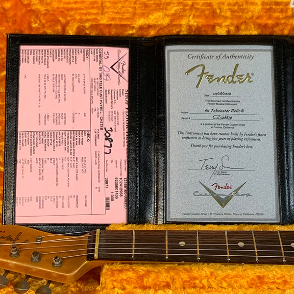Fender Custom Shop 1960 Heavy Relic Telecaster Electric Guitar - Chocolate 3 Color Sunburst