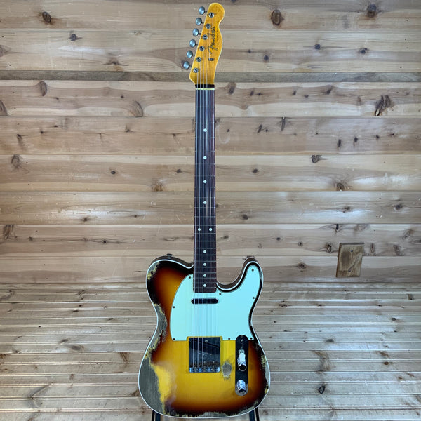 Fender Custom Shop 1960 Heavy Relic Telecaster Electric Guitar - Chocolate 3 Color Sunburst