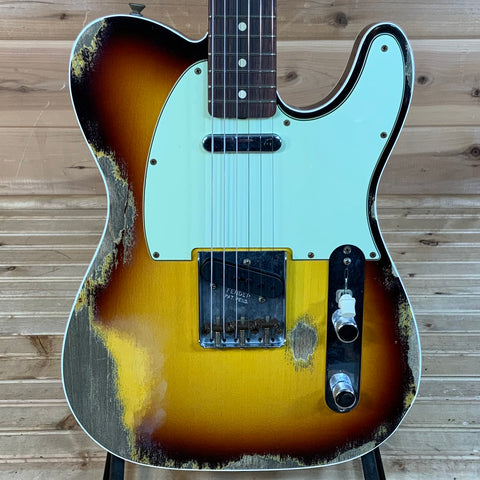 Fender Custom Shop 1960 Heavy Relic Telecaster Electric Guitar - Chocolate 3 Color Sunburst