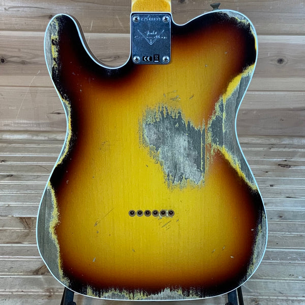 Fender Custom Shop 1960 Heavy Relic Telecaster Electric Guitar - Chocolate 3 Color Sunburst