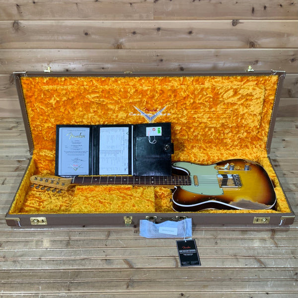 Fender Custom Shop 1960 Telecaster Heavy Relic Electric Guitar - Chocolate 3 Color Sunburst