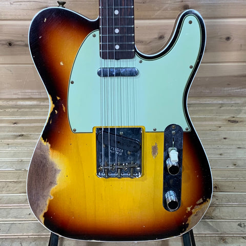 Fender Custom Shop 1960 Telecaster Heavy Relic Electric Guitar - Chocolate 3 Color Sunburst