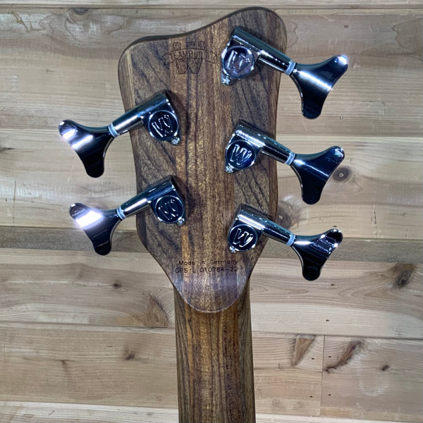 Warwick Pro Series Streamer LX 5 String Electric Bass - Burgundy Red Transparent Satin