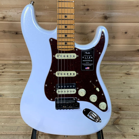 Fender American Ultra Stratocaster HSS Electric Guitar - Arctic Pearl