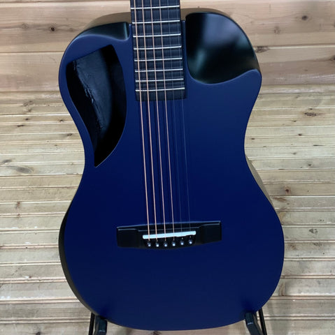 Journey Instruments OF660B1M Collapsible Carbon Fiber Acoustic Electric Travel Guitar - Blue Matte