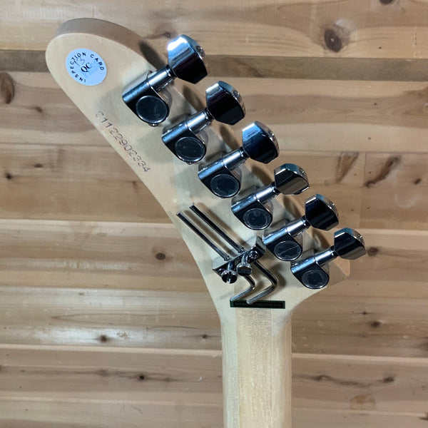 Kramer Baretta Custom Graphics “Hot Rod” Electric Guitar - Blue Sparkle with Flames