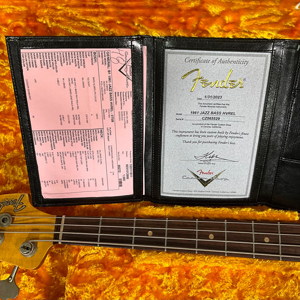 Fender Custom Shop 1961 Heavy Relic Jazz Bass - 3 Color Sunburst