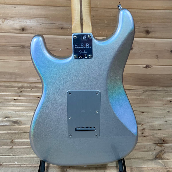 Fender H.E.R. Stratocaster Electric Guitar - Chrome Glow