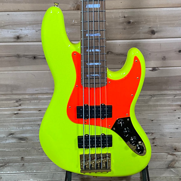 Fender MonoNeon V Jazz Bass - Neon Yellow