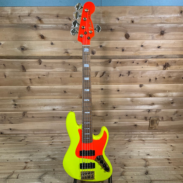 Fender MonoNeon V Jazz Bass - Neon Yellow