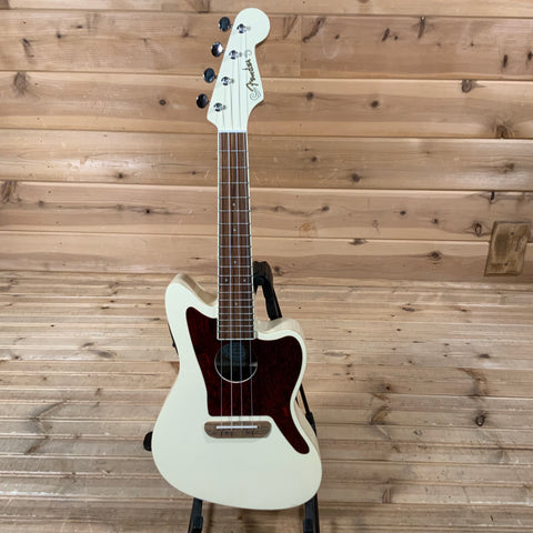 Fender Fullerton Jazzmaster Ukulele (DEMO) - Olympic White