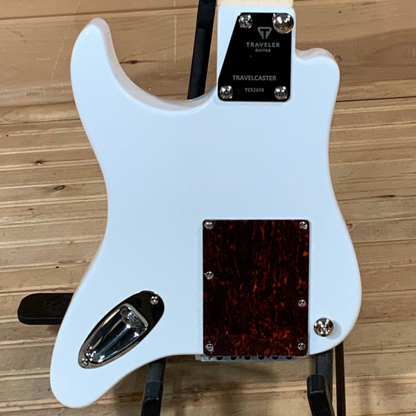 Traveler Guitar Travelcaster Deluxe - Gloss White/ Tortoise